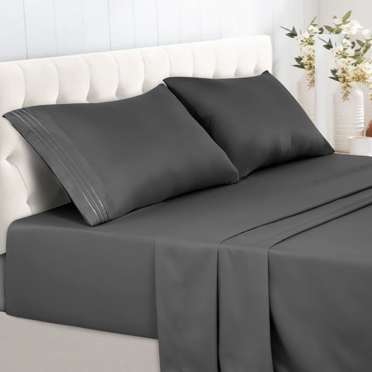 6-Piece Premier Collection Fitted Egyptian Cotton Bed Sheet Set